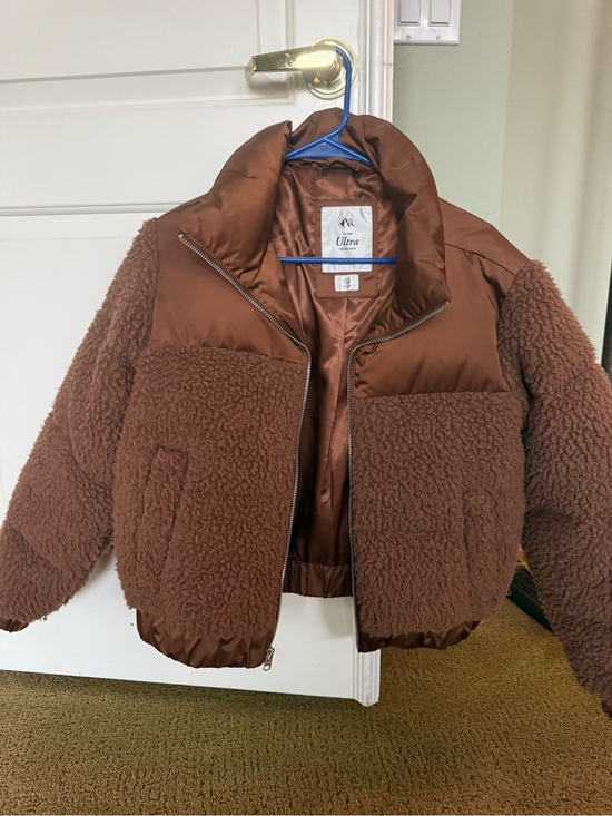 Abercrombie & Fitch Jackets & Blazers - Chocolate Brown Sherpa Puffer Jacket
